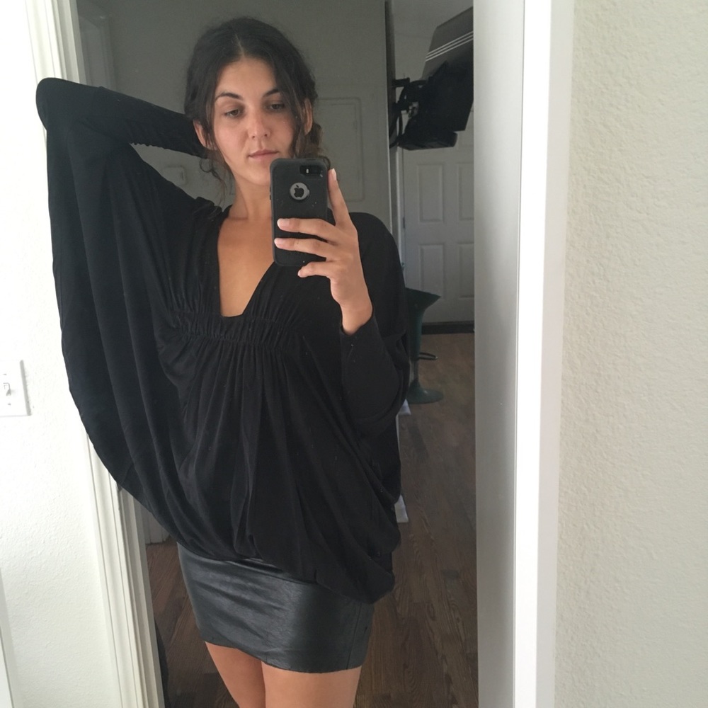 Black Peasant Blouse by Mara Hoffman